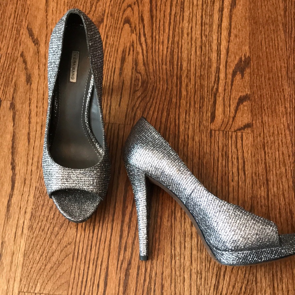 Vera Wang Glitter Metallic Pumps